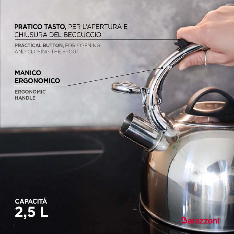 Glossy black kettle