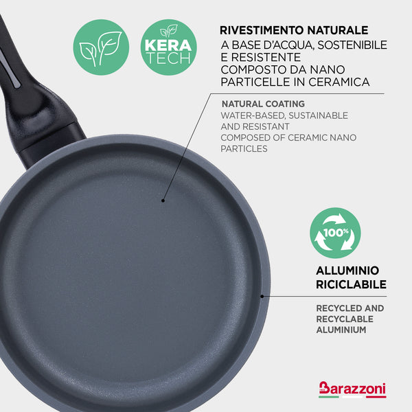 Tris ceramico antiaderente - set padelle 20/24/28