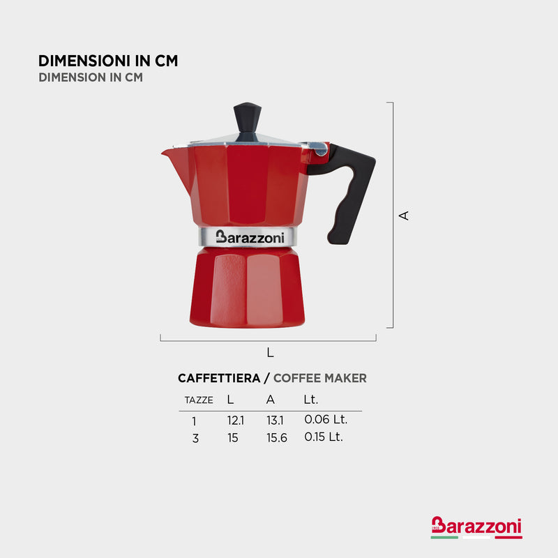 Caffettiera Alluminio - rossa