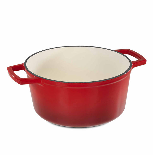 Casseruola con coperchio - rosso laccato