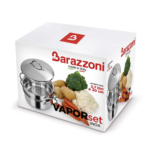 Steam set with heat-diffusing base