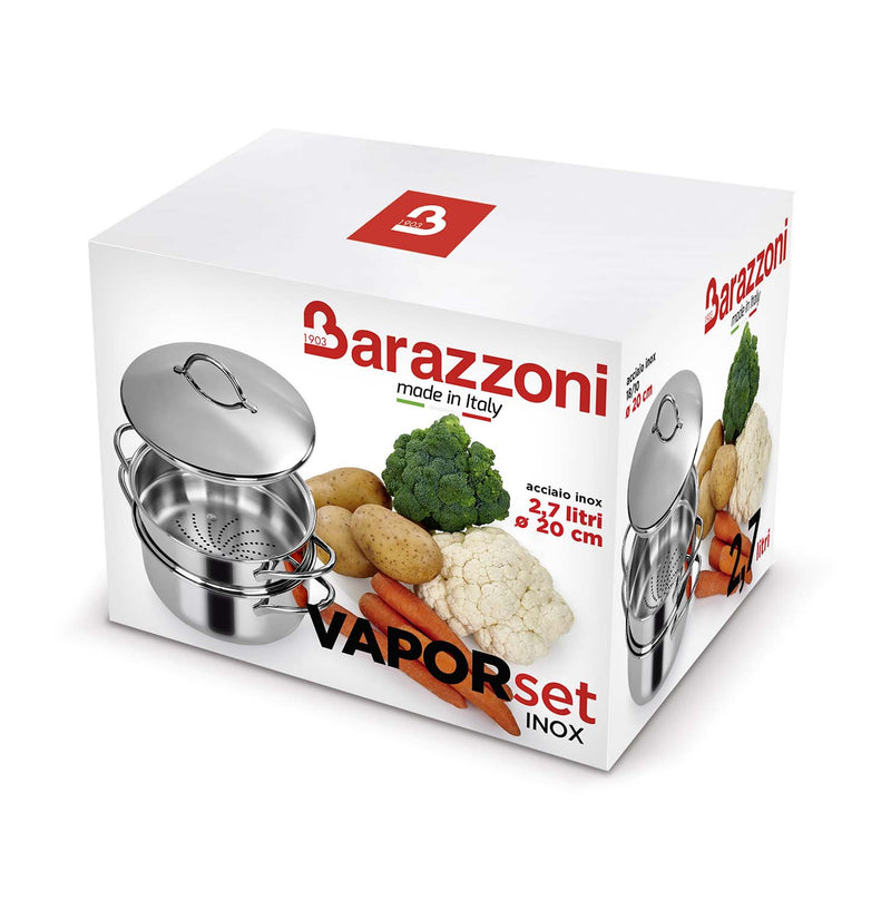 Steam set with heat-diffusing base