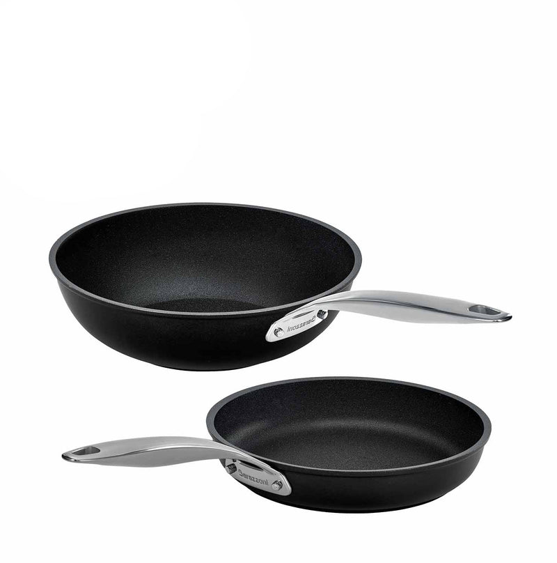 Set antiaderente 2 pezzi - Padella 24 cm + Wok 28 cm