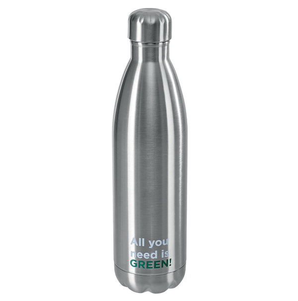 Satin-finish steel thermal bottle