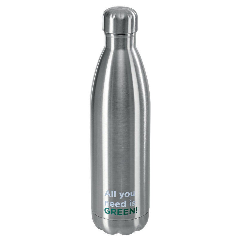 Satin-finish steel thermal bottle
