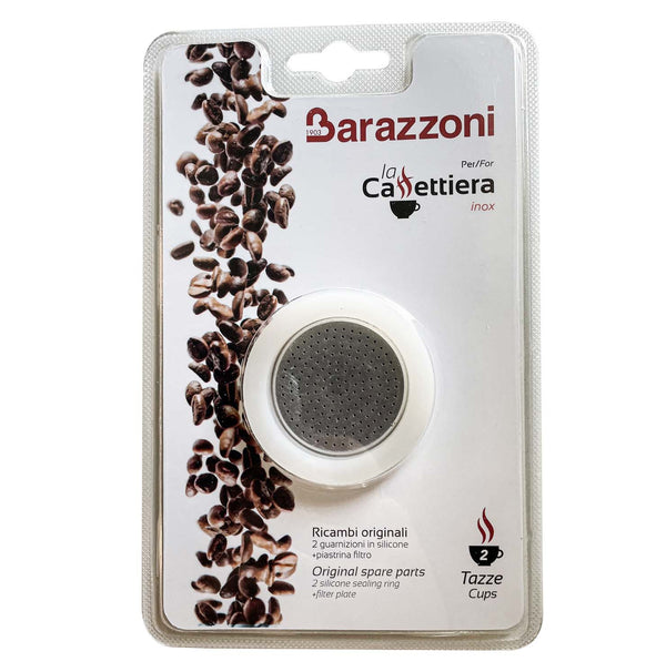 2-piece gasket + stainless steel coffee maker filter