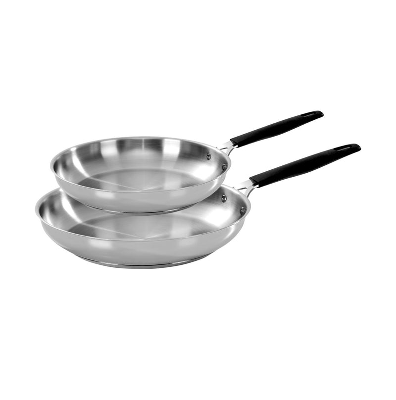 Basic stainless steel - set of 2 pans 20/24 cm