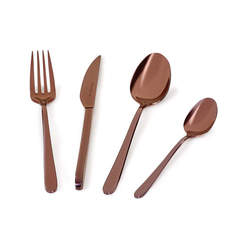 Malachite Polished Bronze - 24-Piece Cutlery Set