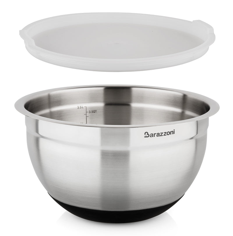 Stainless steel and silicone bowl with lid